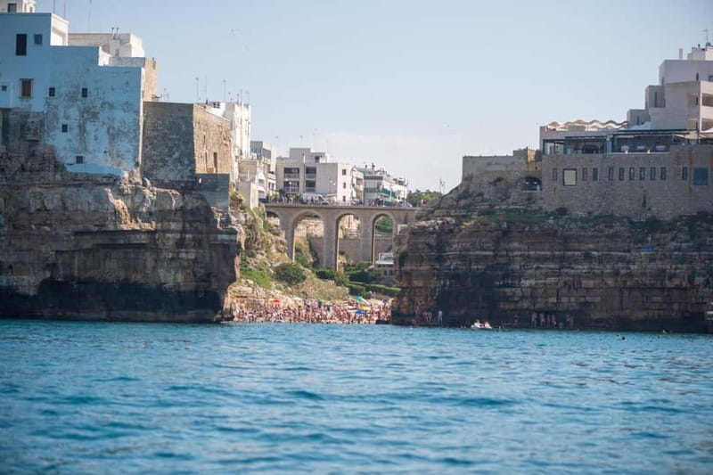 Polignano a Mare: Eco Boat Tour with Snorkeling and Caves - Seeing the Modugno monument from the water
