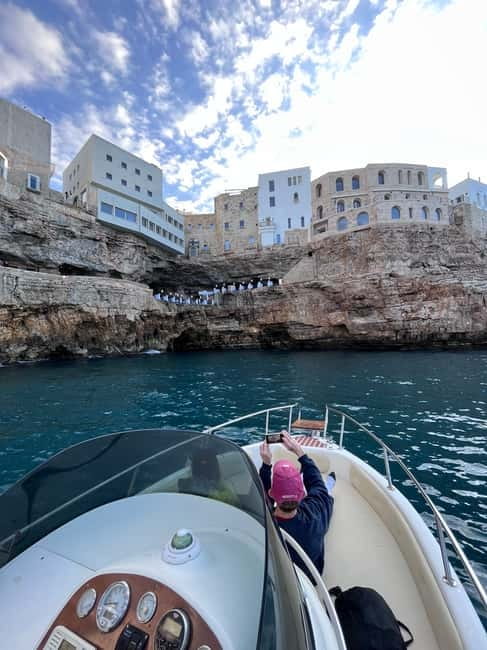 Polignano: Guided Coastline & Caves Cruise with Swim Break - Hermit’s Rock, Cala PortAlga, and the Cave of Pigeons