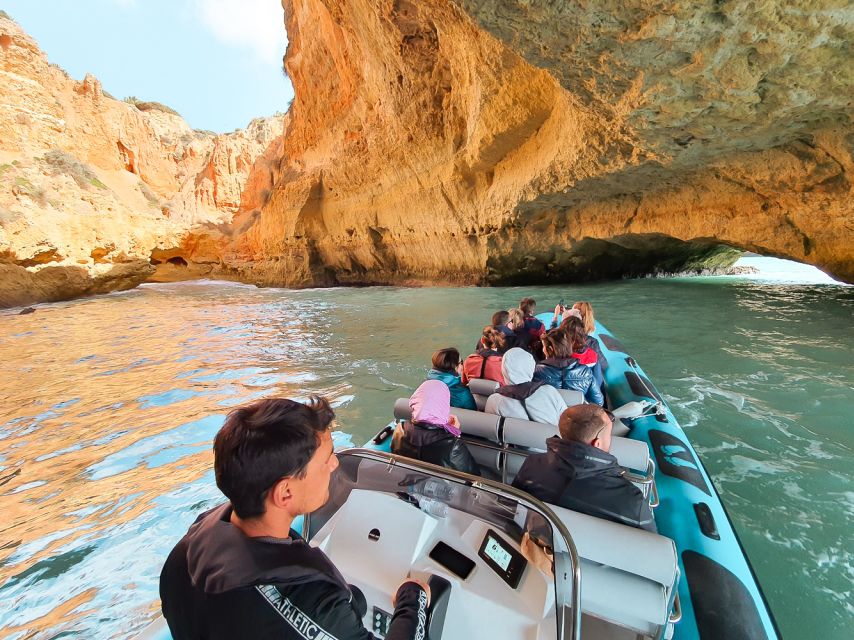 Portimão: Benagil Cave and Praia de Marinha Boat Tour - A small, diesel-free boat with a lively crew