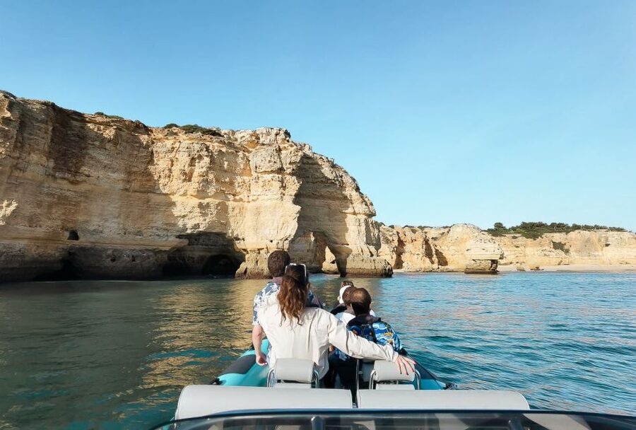 Portimão: Benagil Cave and Praia de Marinha Boat Tour - Entering Benagil Cave
