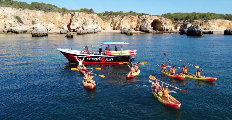 Portimão: Benagil Caves Speedboat and Kayak Guided Tour - Photos, swimming, and the best time to go