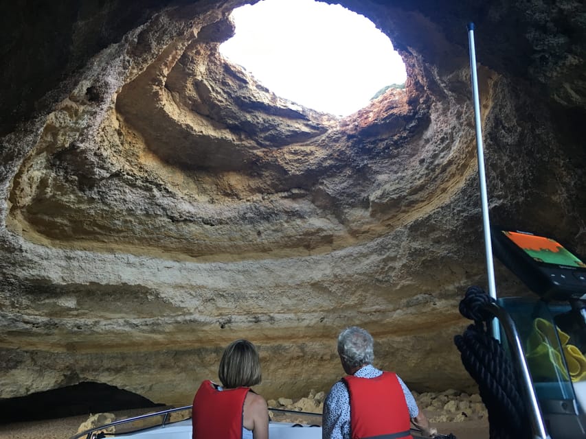 Portimão: Caves, Benagil and Algarve Coastline Boat Tour - Snorkeling in a short, easy format