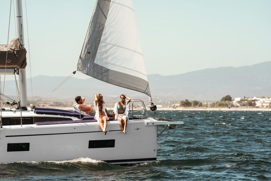 Portimao: Half-Day Sailing Yacht Cruise to the Benagil Caves - Leaving Portimão Marina for open water