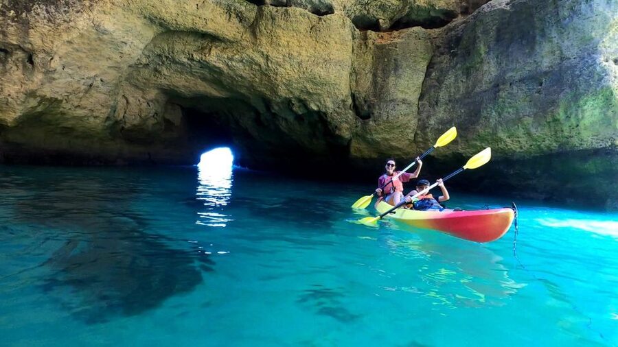 Portimão: Kayak Tour of Benagil Caves - Six short cave stops before Benagil