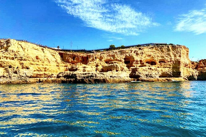 Portimão Private Boat Tour Caves Circuit and Coast Sightseeing - Dolphins, timing, and avoiding busy water