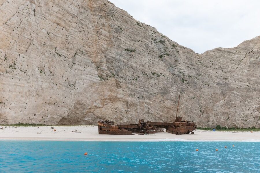 Porto Vromi: Shipwreck, Caves, & White Beach Swimming Cruise - Three swim stops in clear western waters