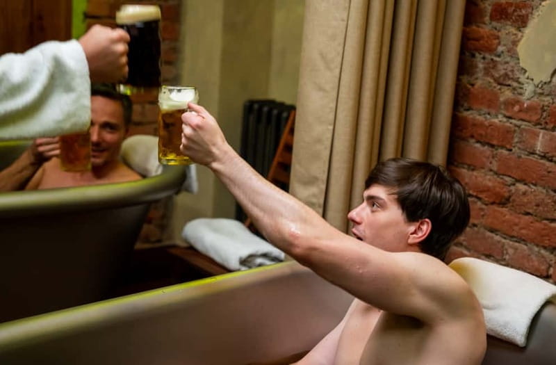Prague: Beer and Wine Spa Bath with Salt Cave Experience - The wine bath: lavender, grape extracts, and Prosecco