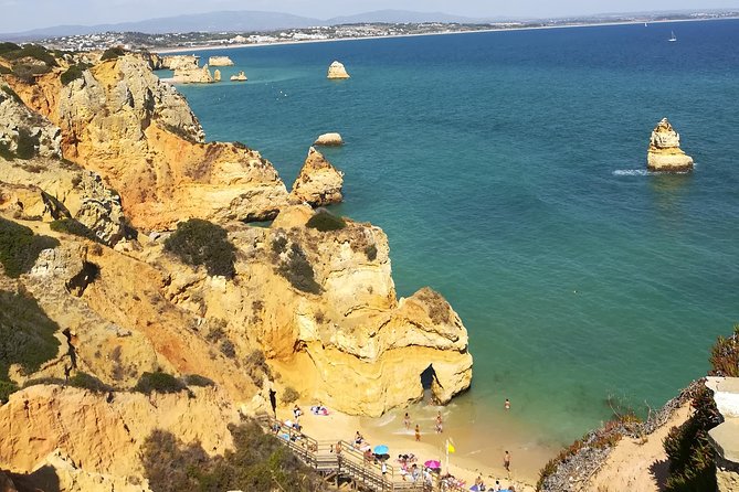 Private Algarve: Benagil Caves, Lagos Cliffs & Hidden Beaches - Praia dos Estudantes finishes with a Roman-style bridge