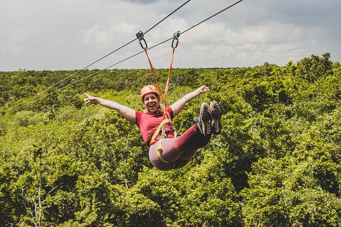 Private Jungle Adventure tour: Zipline + Rappel + Cenote - Swimming and snorkeling in clear underground water