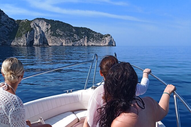 Private Luxury 6.5m 140hp Speedboat cruise Shipwreck & Blue Caves - Navagio Beach from the sea