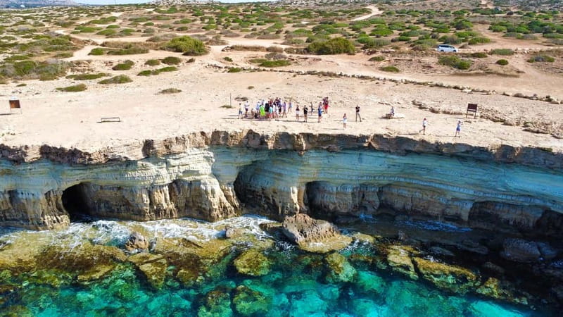 Protaras: Medusa Chill-Out Cruise to Blue Lagoon & Sea Caves - Leaving Pernera and looking toward Famagusta