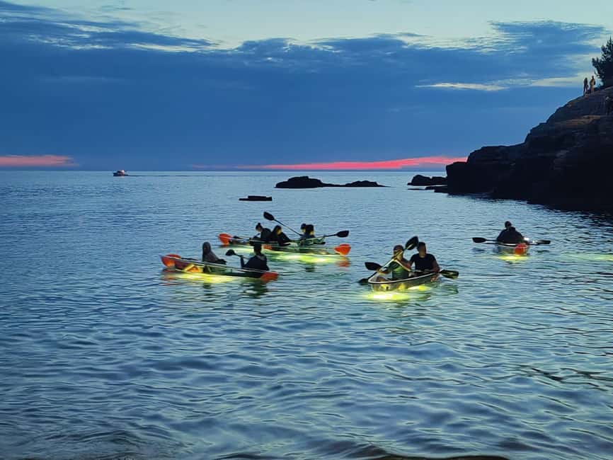 Pula: Cave Sunset/Night Tour in Transparent Kayak - A glowing start on Pula’s coast