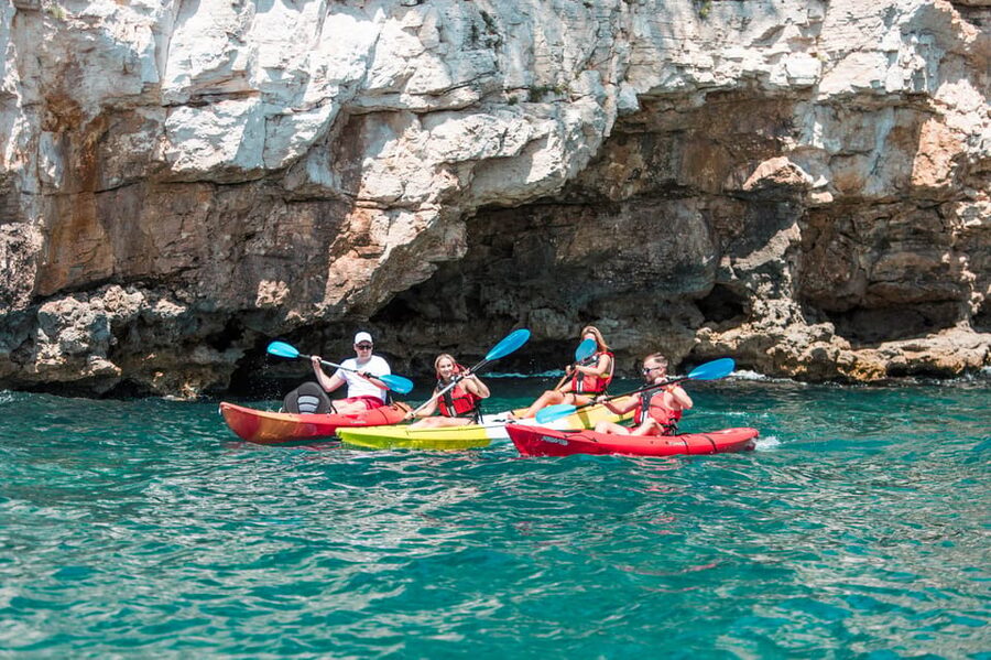 Pula: Kayak Adventure with Cave & Island Snorkeling - From Beach Bar Kanalić to the first cave