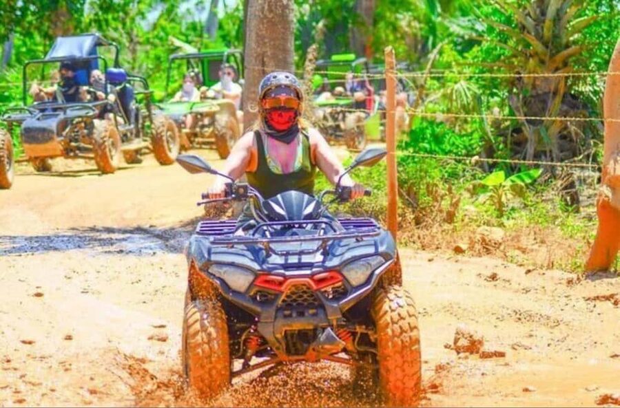Punta Cana ATV Adventure: Beach & Cenote Tour with Pickup - Macau Beach, white sand, and a short coastal pause
