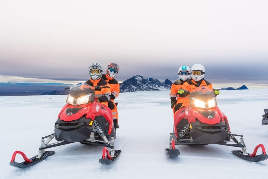 Reykjavík: Langjökull Glacier Snowmobile Tour with Ice Cave - Getting fitted with glacier gear