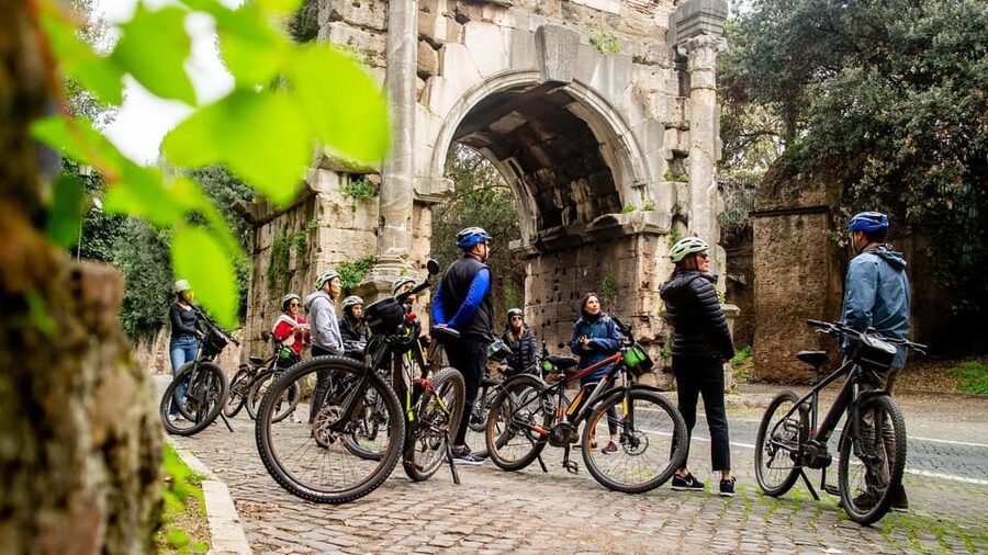 Rome: Appian Way Aqueducts Bike Tour (UPG Catacombs & Lunch) - Villa dei Quintili and the tomb of Cecilia Metella