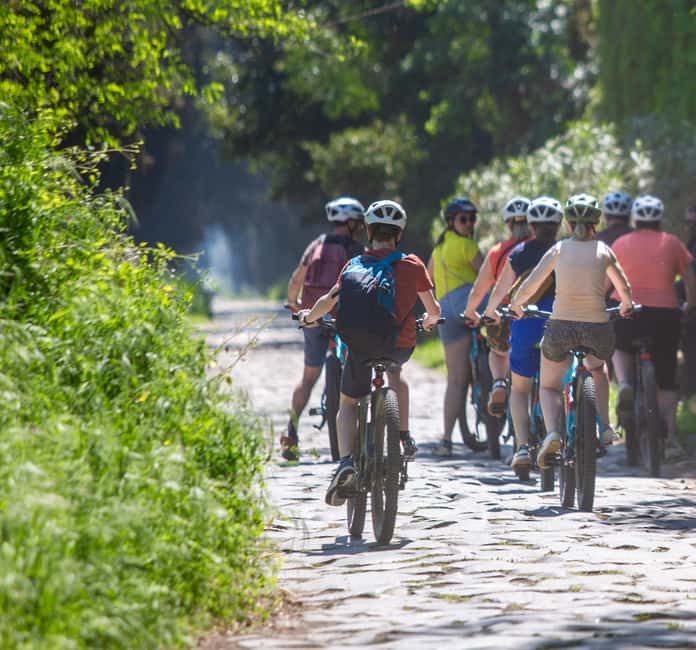 Rome: Appian Way & Aqueducts E-Bike Tour (Catacombs & Food) - Starting out on a CUBE full-suspension e-bike