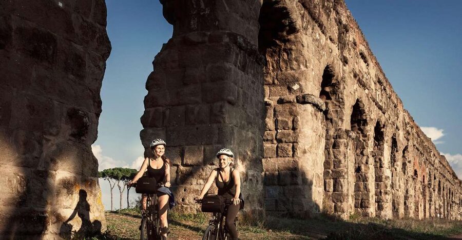 Rome: Appian Way, Catacombs & Roman Aqueducts Top EBike Tour - Riding the 2,300-year-old Appian Way