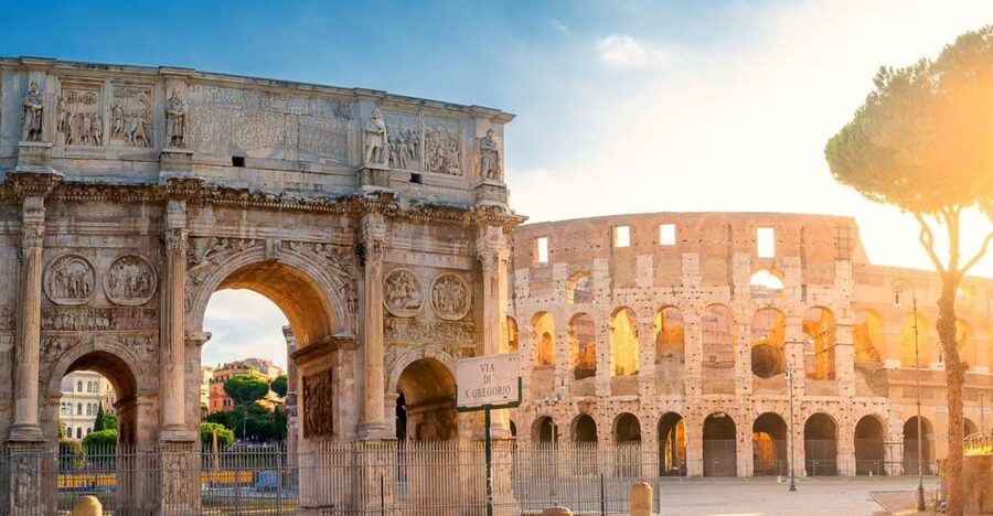Rome: Colosseum, Ancient Rome and Catacombs Tours & Tickets - Entering the Colosseum on the first and second tiers