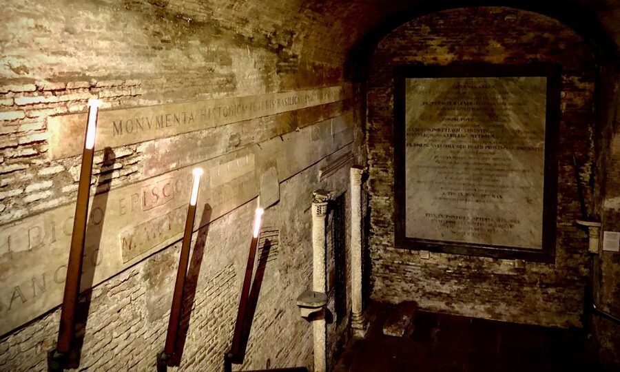 Rome: Tour of St. Clement's Basilica Underground Temples - Reaching the Mithraic temple and underground river