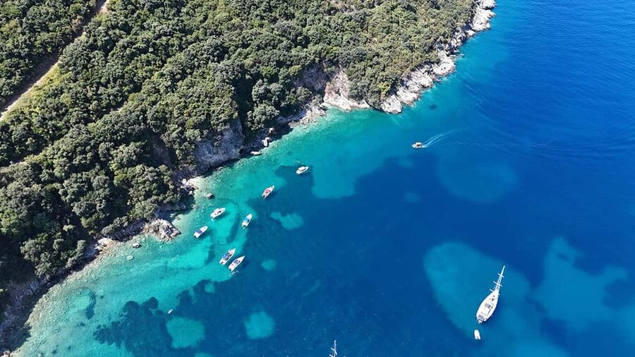 Sarandë: Boat Tour Turtle Cave Kakome & Krorez Snorkeling - Krorez Beach and the two-and-a-half-hour pause