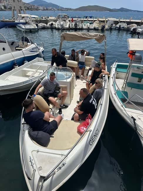 Sarandë: Ionian Coast Hidden Beaches and Caves Boat Tour - The boat atmosphere: music, speed, and personal help