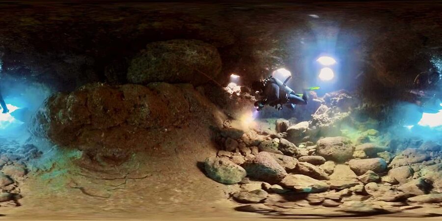 Scuba Diving - Tunnels & Caves - Cape Greco - private guided - Lava rock, tunnels, and a maximum depth of 15 meters
