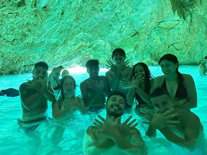 Secret Blue Cave & Grama Bay - Speed Boat Tour - Englishman Bay offers another clear-water pause