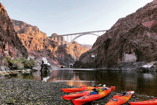 Self‑Drive Emerald Cave Kayak Tour in Black Canyon - The overlook, river gauge, and break from the boat