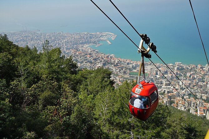 Semi-Private Tour to Jeita Grotto, Harissa & Byblos with Lunch - Harissa’s statue and the ride above Jounieh Bay