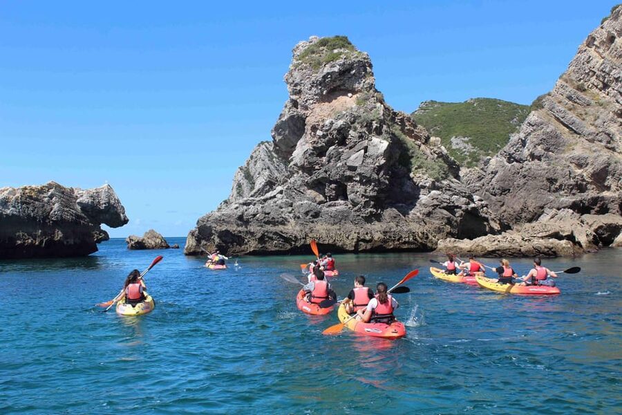 Sesimbra: Ribeiro Cavalo Beach, Caves, & Arrábida Kayak Tour - Starting from Sesimbra Harbor