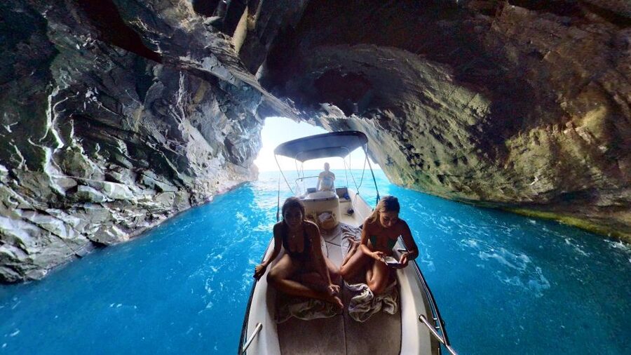 Skiathos: Private Lalaria Beach and Caves Speedboat Tour - Snorkeling at the Blue Cave