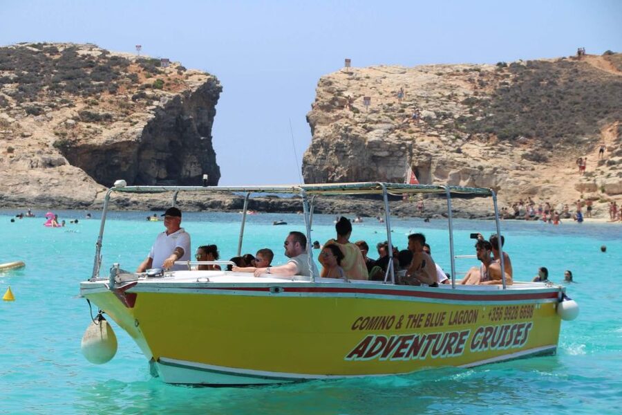 Sliema: Boat Trip to Comino Blue Lagoon, Gozo, and Caves - Comino Blue Lagoon and time on shore