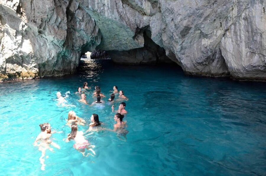Sorrento: Capri and Blue Grotto Boat Cruise with Drinks - The Blue Grotto: beautiful, expensive, and time-consuming