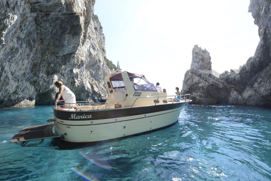 Sorrento: Capri and Blue Grotto Boat Cruise with Drinks - Two swim and snorkel stops