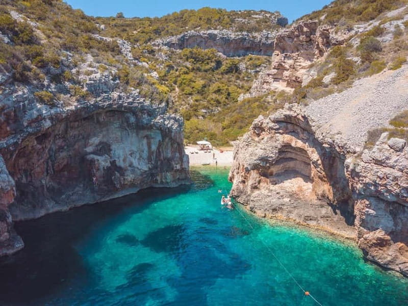 Split: Boat Tour to Blue Cave, Vis, Blue Lagoon, Hvar, Brač - Budikovac Blue Lagoon, with 75 minutes to swim