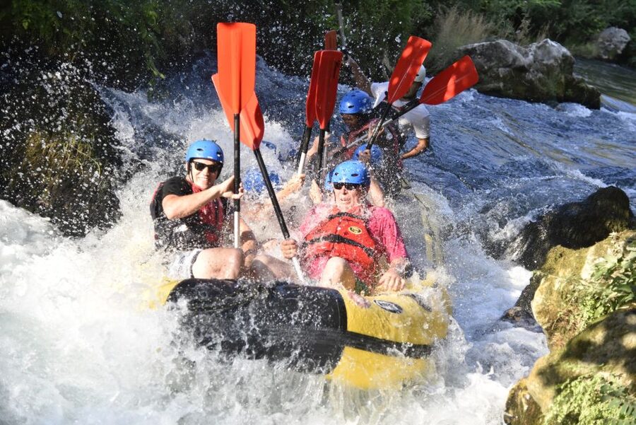Split: Cetina River Rafting with Cliff Jumping and Cave Tour - Meeting near Omiš and riding to the river