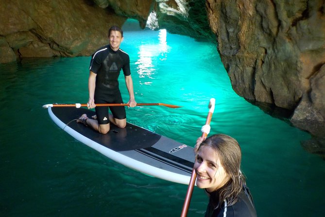 SUP Tour in Algarve Ingrina Caves w/ Snorkeling & Photos Included - The 10-minute lesson before you launch