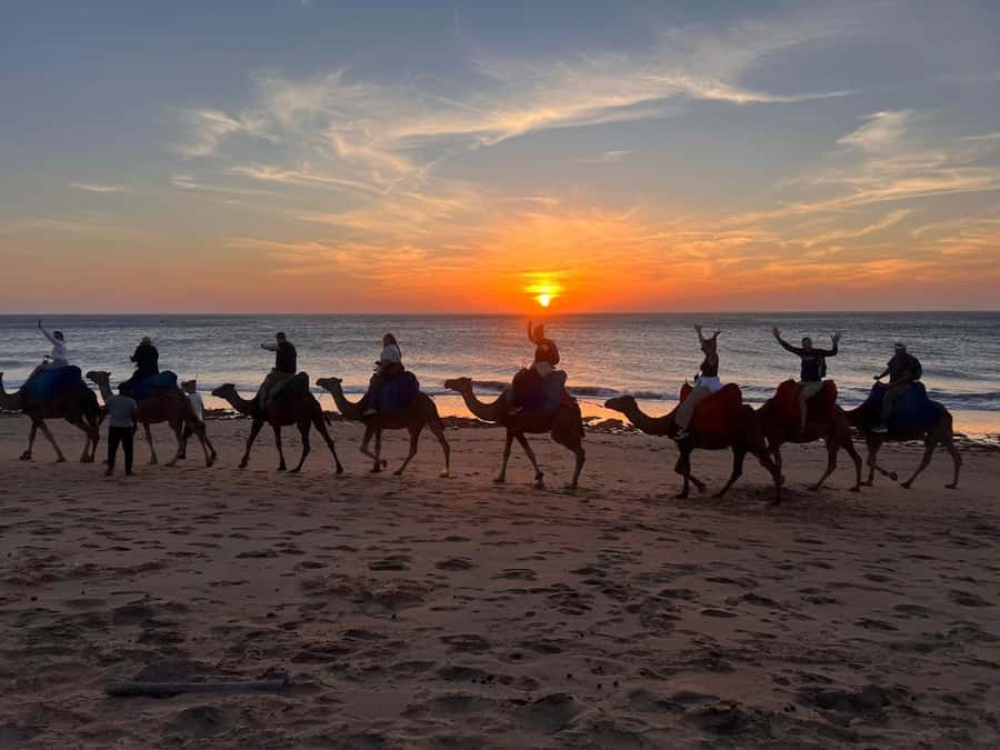 Tangier: Sunset, Tea, Sweets, Camel Ride, and Hercules Caves - Sunset where the Atlantic meets the Mediterranean