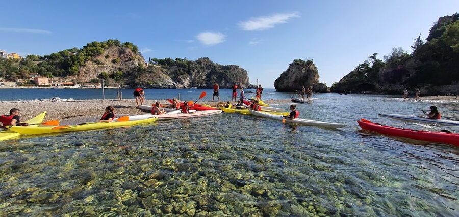 Taormina: Kayak Coastal Tour to Isola Bella and Blue Grotto - Isola Bella brings the first big reward