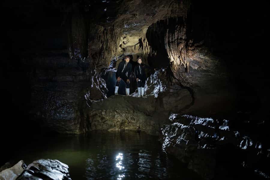 The Waitomo Experience : Okohua Glowworm Cave Tour - The hot tub finish is more than a gimmick