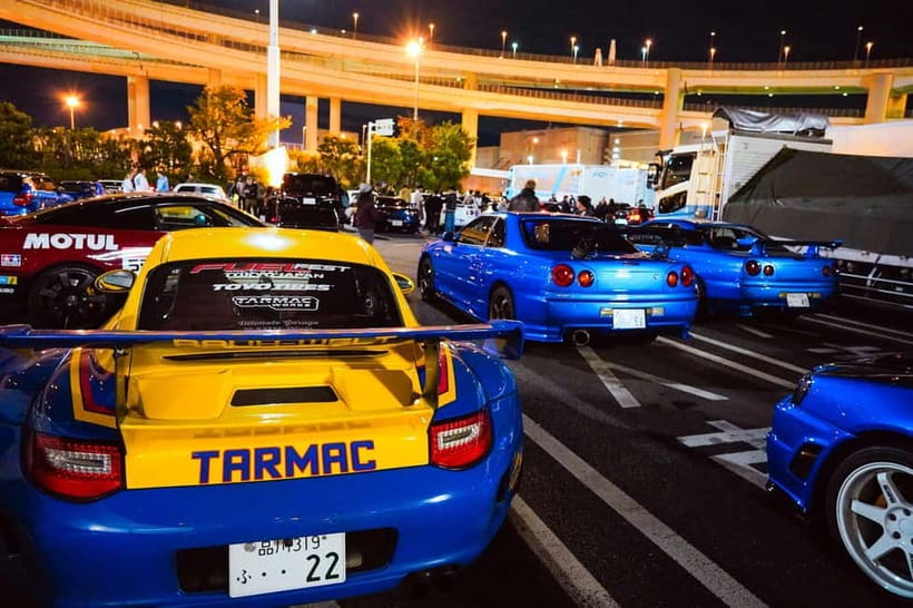 Tokyo: Legendary JDM CAR Daikoku Underground Meetup - Tokyo Tower closes the night on a strong visual note
