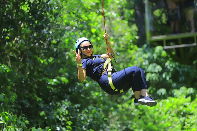 Top ATV's in Mexico includes Cenote, Ziplines, snack & transport. - Riding the ATVs through the jungle
