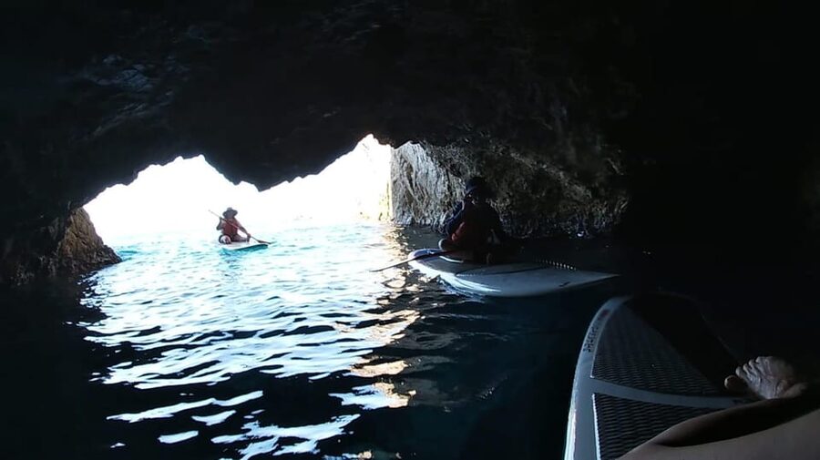 Tossa de Mar: Guided Route in Paddle Surfing&Coves and Caves - Following the cliffs toward small coves