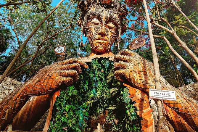Tulum Ruins 4 Cenotes & Giant Sculpture - Come into Light: a quick photo stop