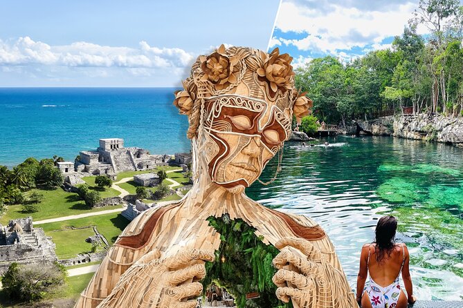 Tulum Ruins 4 Cenotes & Giant Sculpture - Four Casa Tortuga cenotes and cave swimming