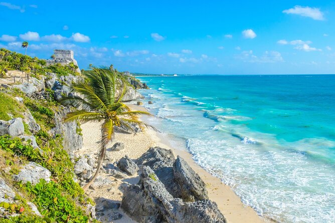 Tulum Ruins and Cenote Guided Tour, from Cancun - Tulum above the Caribbean: the day’s strongest stop