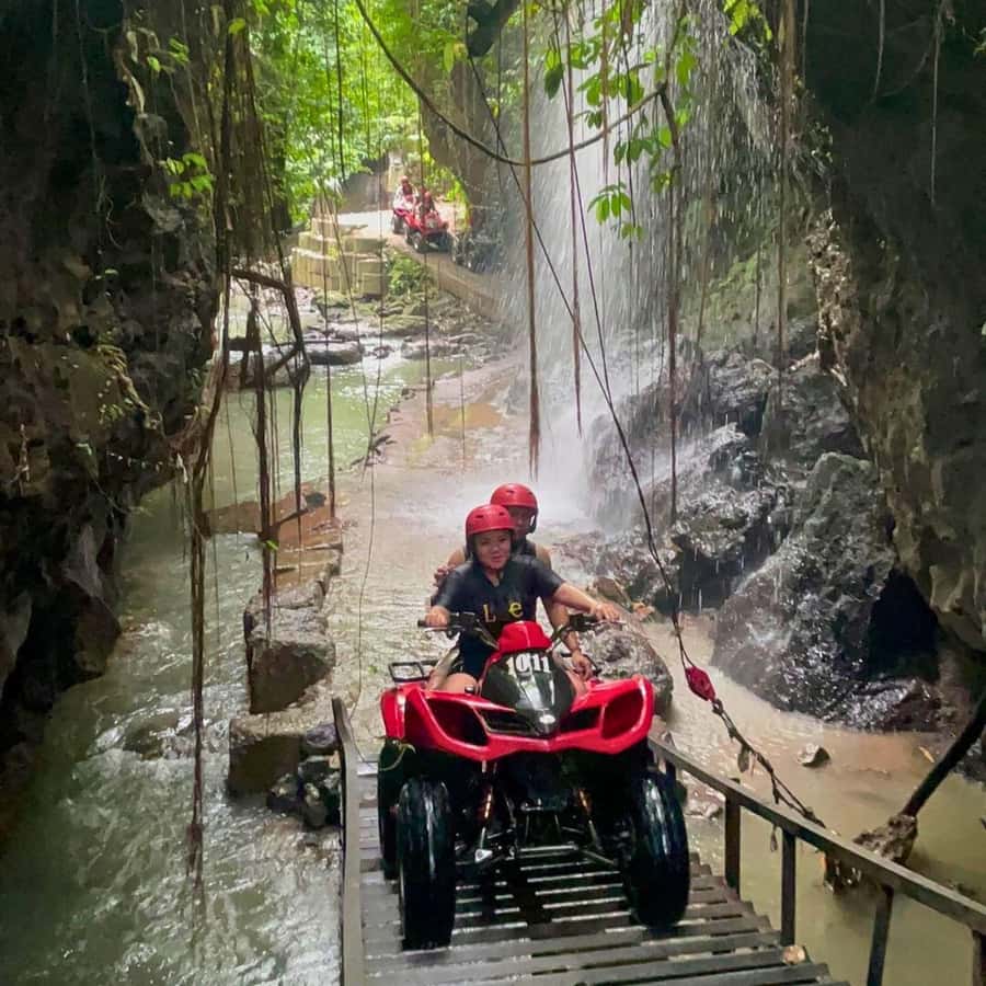 Ubud: Quad ATV Waterfalls & Barong Caves - The one-hour route through mud, rivers, and jungle