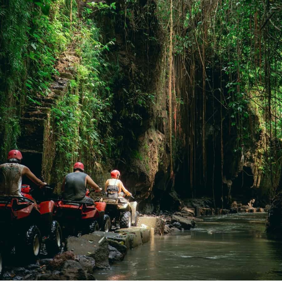 Ubud: Quad ATV Waterfalls & Barong Caves - Transport from Ubud and the beach resorts