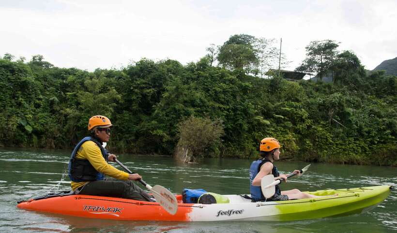 Vang Vieng: Kayaking & Cave Tubing with Zip Line/Blue Lagoon - Key points at a glance